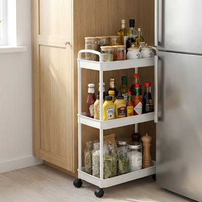 Desserte a roulettes pratique pour le rangement
